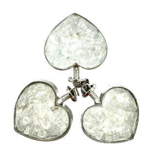 Gemstone Heart Pendant - Rock Crystal ()
