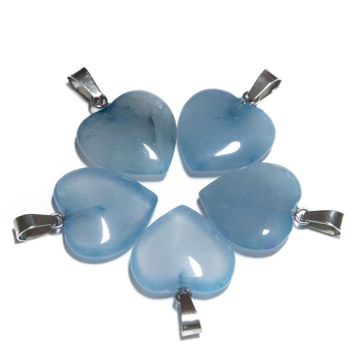 Heart Pendant Wholesale - Blue Opal ()