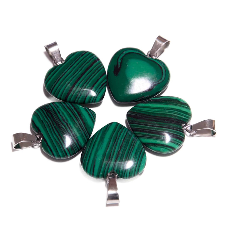 Heart Pendant Wholesale - Malachite ()
