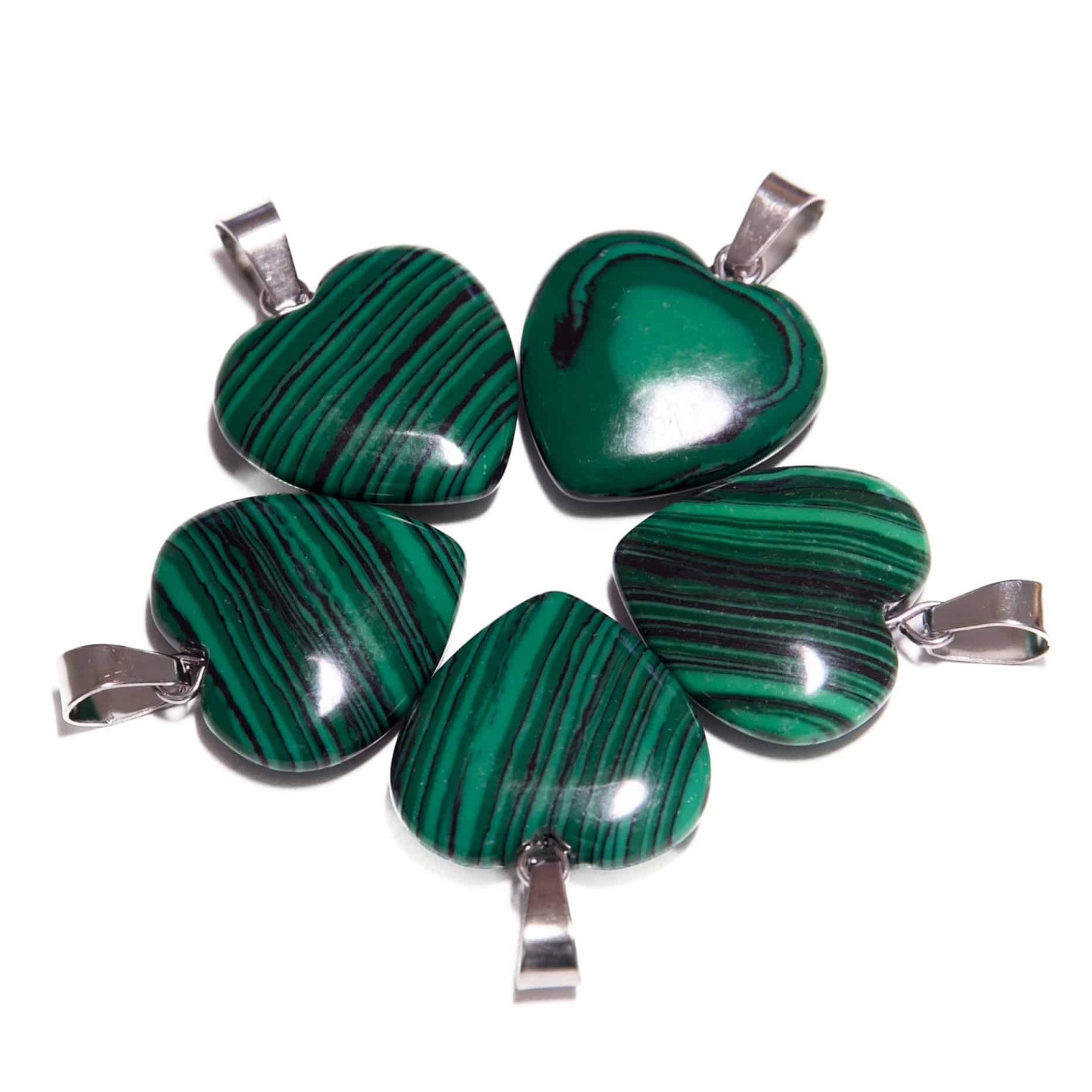 Heart Pendant Wholesale - Malachite ()