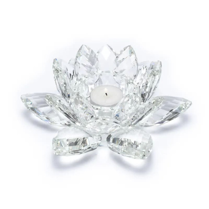 Bougeoir Lotus cristal L | Pieralune