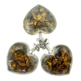 Gemstone Heart Pendant - Tiger Eye ()