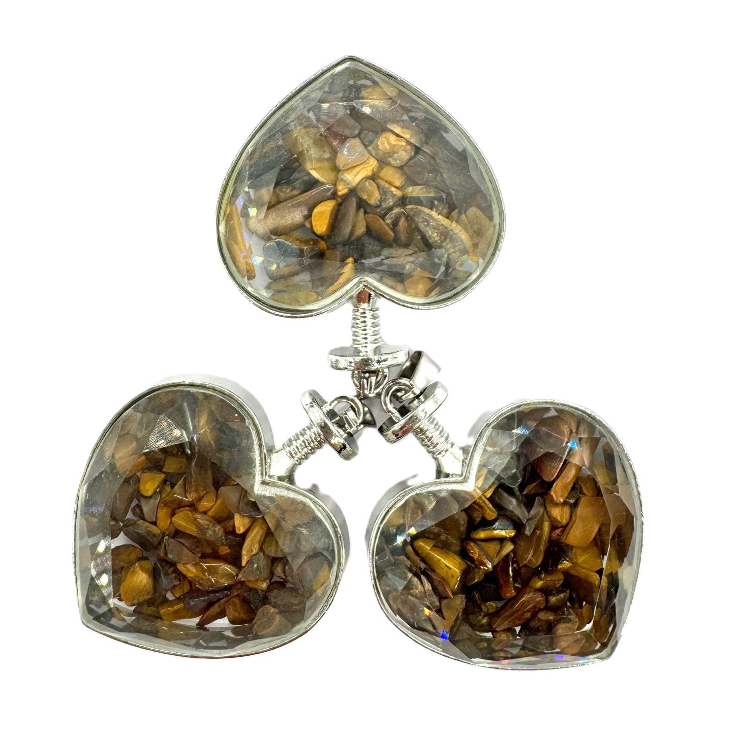 Gemstone Heart Pendant - Tiger Eye ()