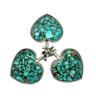 Gemstone Heart Pendant - Turquoise ()