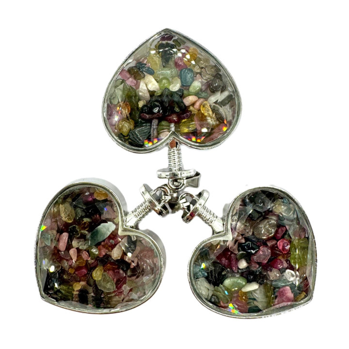Gemstone Heart Pendant - Mixed ()