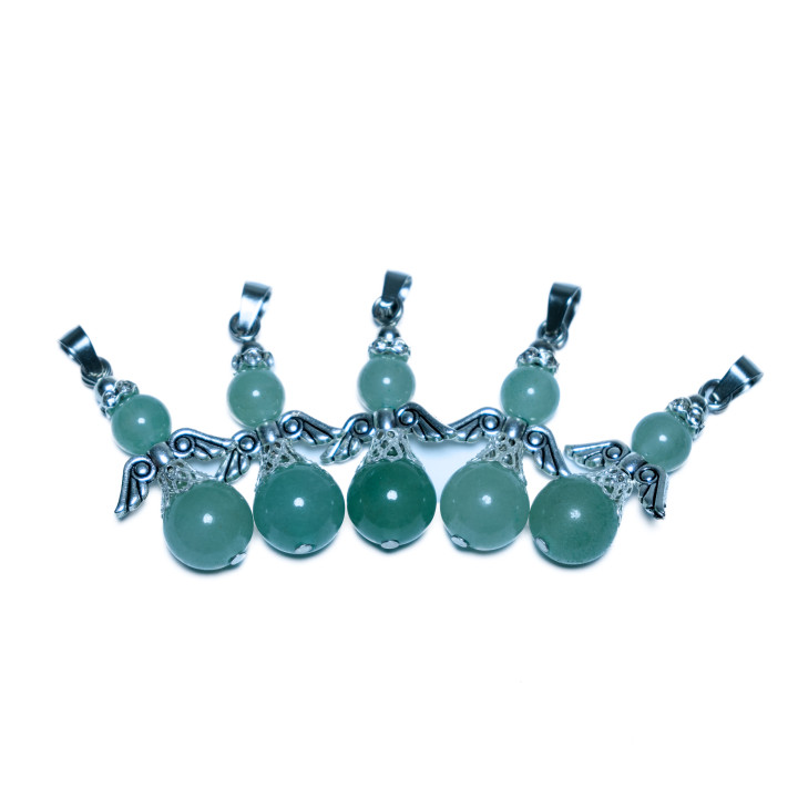 Angel Gemstone Pendant Set () - Aventurine