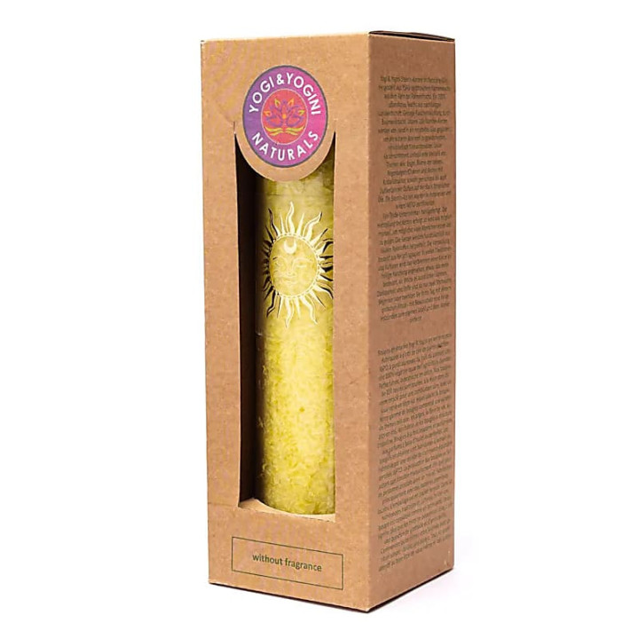 Bougie stéarine soleil jaune non parfumée | Pieralune