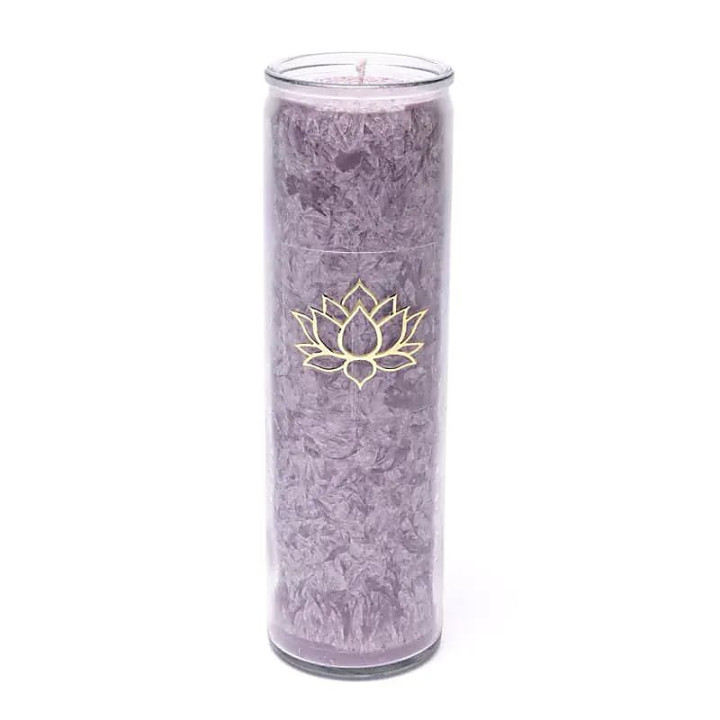 Bougie stéarine lotus violet non parfumée | Pieralune
