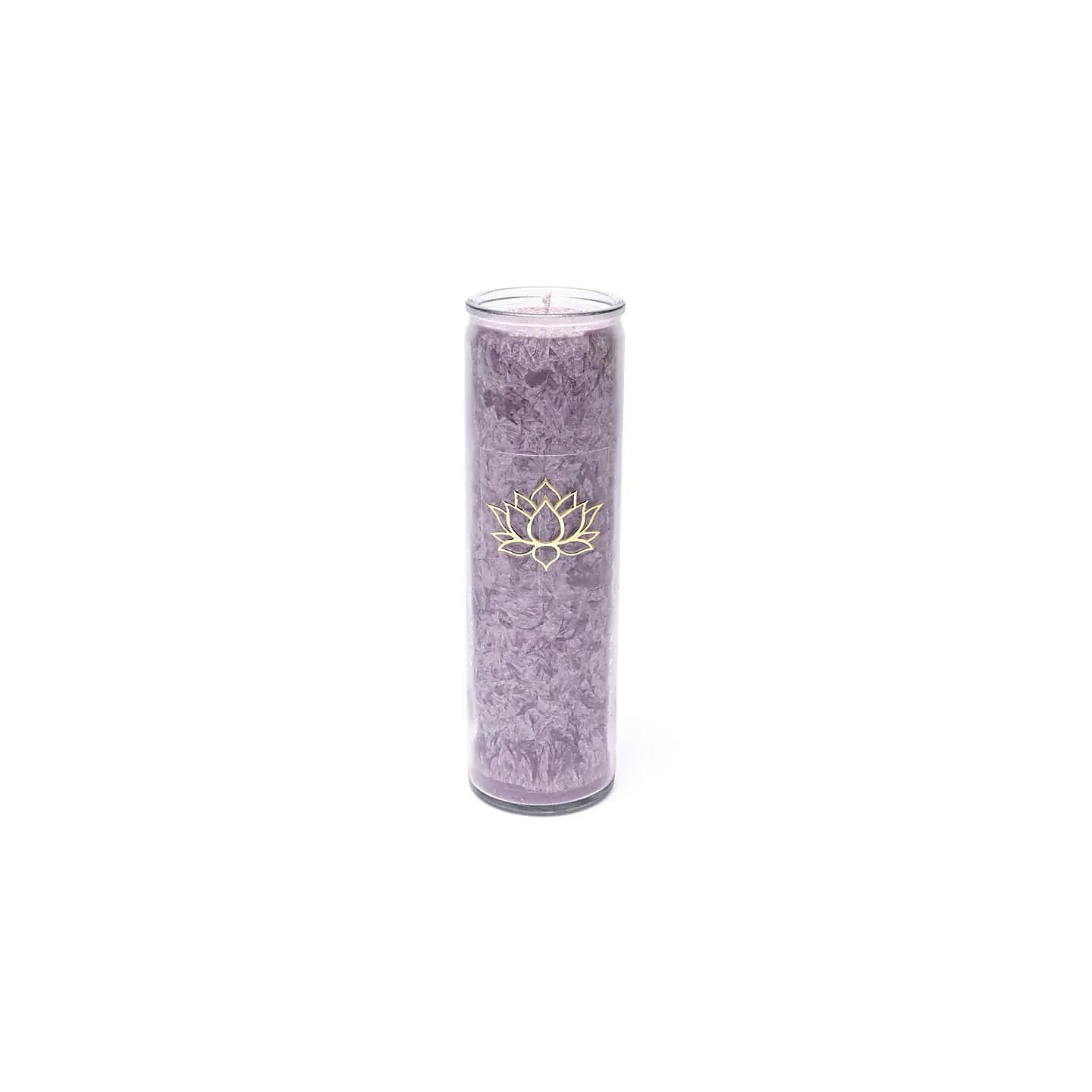 Bougie stéarine lotus violet non parfumée | Pieralune