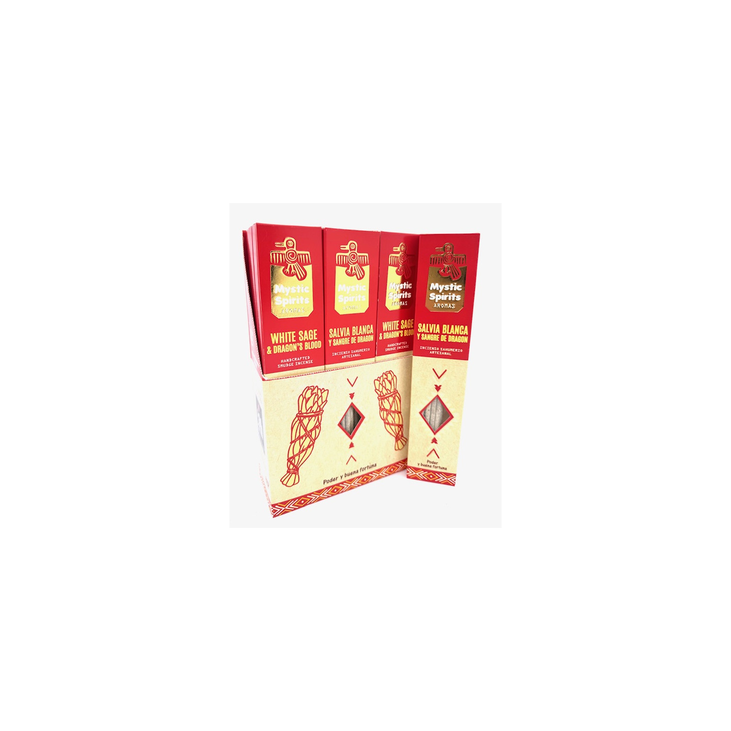 Mystic Spirits White Sage & Dragon's Blood – Handcrafted Smudge Incense