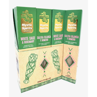 Mystic Spirits White Sage & Rosemary – Handcrafted Smudge Incense