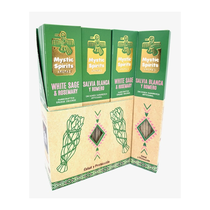 Mystic Spirits White Sage & Rosemary – Handcrafted Smudge Incense
