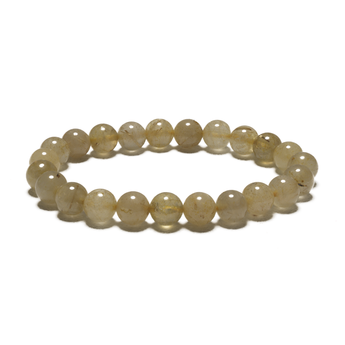 8mm Gemstone Bracelet without Gift Box - Golden Hair Quartz