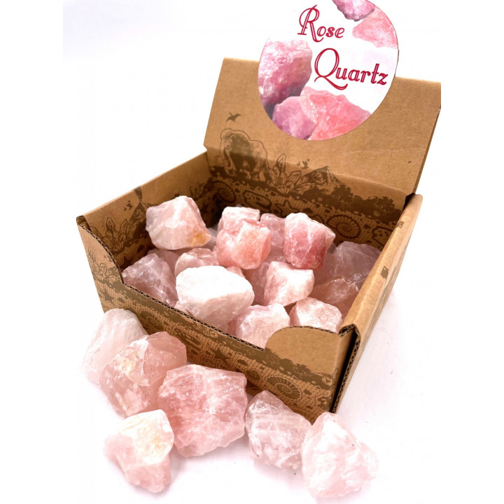 Natural Rose Quartz Clusters Set (30 pieces)