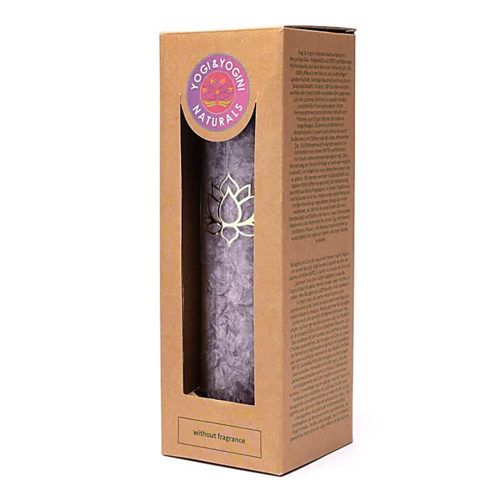 Bougie stéarine lotus violet non parfumée | Pieralune