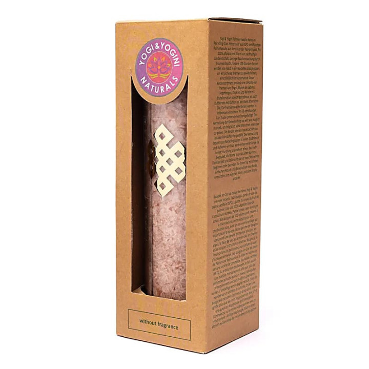 Bougie stéarine nœud sans fin brun clair non parfumée | Pieralune