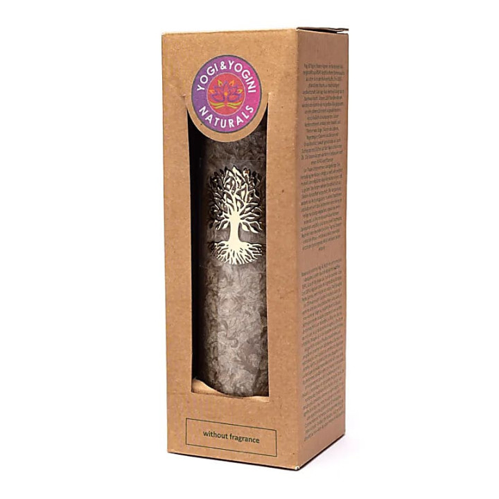 Bougie stéarine arbre de vie brun non parfumée | Pieralune