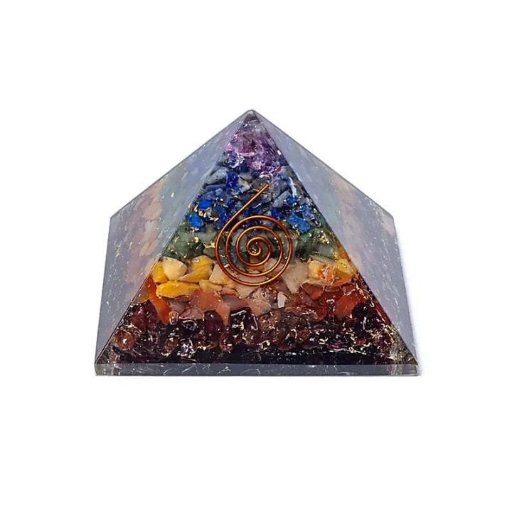 Orgonite pyramide 7 chakra | Pieralune