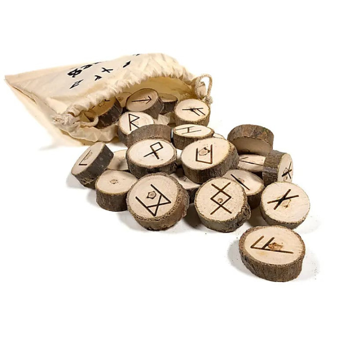 Jeux d'Oracle des Runes dans un sac en coton | Pieralune
