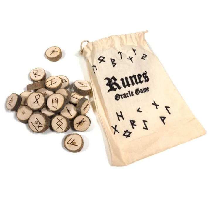 Jeux d'Oracle des Runes dans un sac en coton | Pieralune