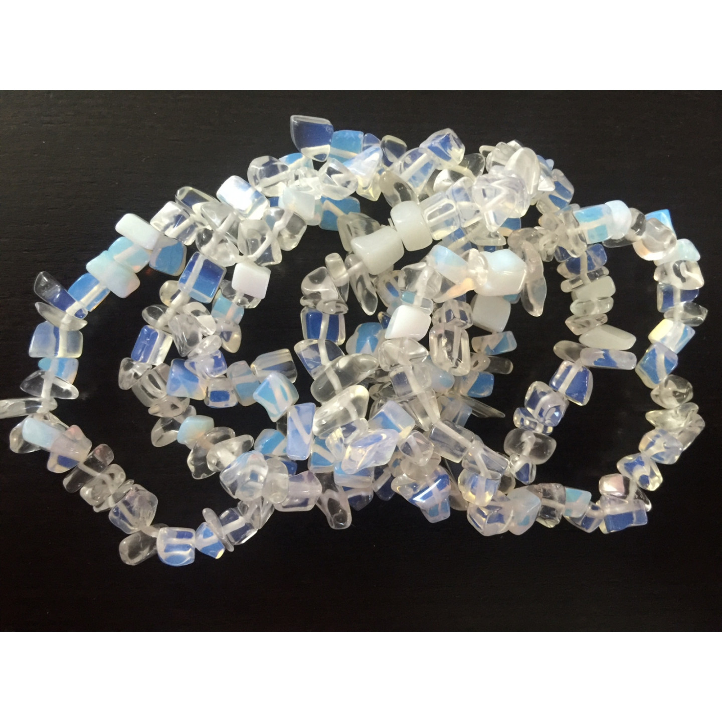 Thin gemstone bracelets Opalite (12 pieces)