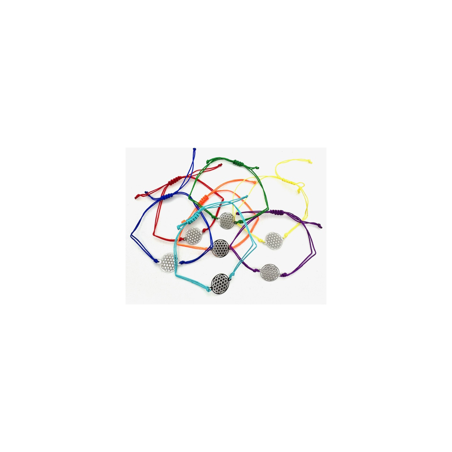 Adjustable 7 Chakra Flower of Life Bracelets