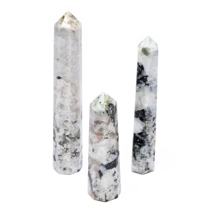 Obélisque de pierre de lune arc en ciel | Pieralune