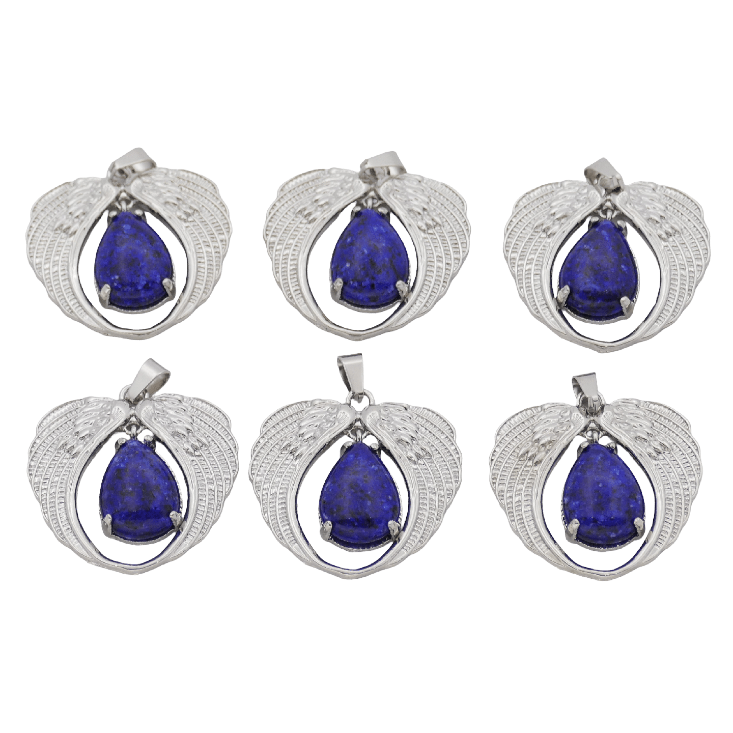 Angel Wing Lapis Lazuli Pendant (Set of 6 Pieces)