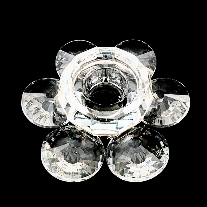 Crystal Lotus Candle Light Holder