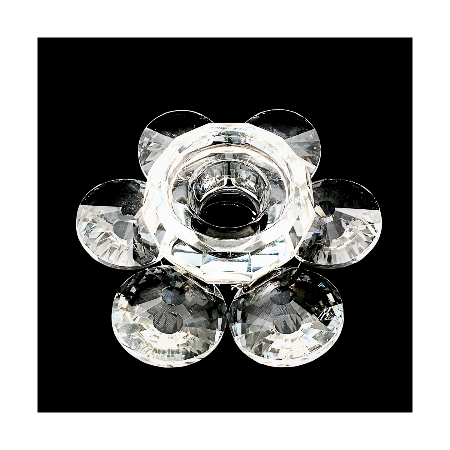 Crystal Lotus Candle Light Holder