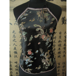 Chinese top with dragon (black)