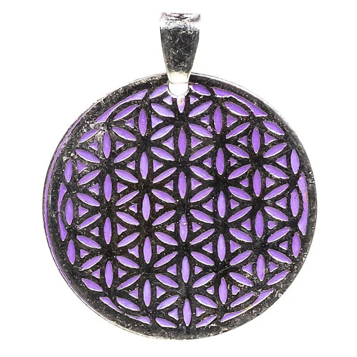 Pendentif Fleur de Vie violet | Pieralune