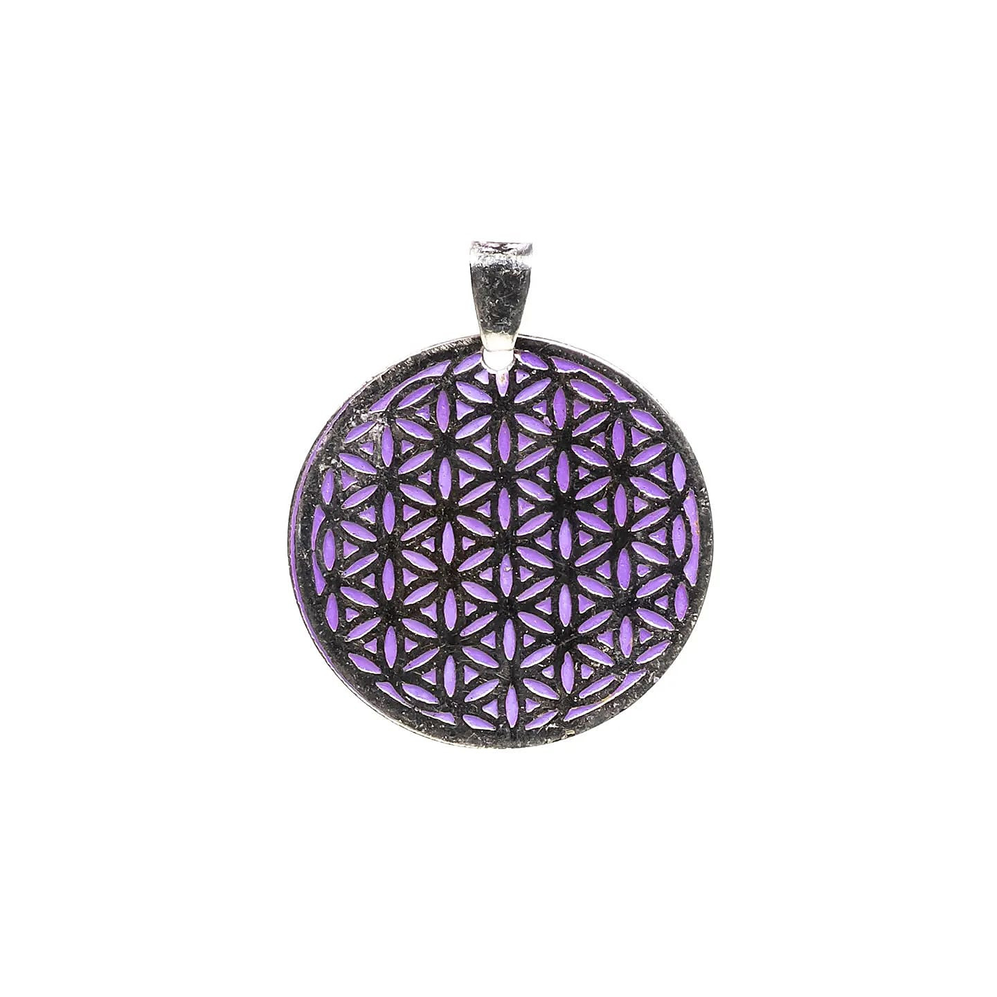 Pendentif Fleur de Vie violet | Pieralune