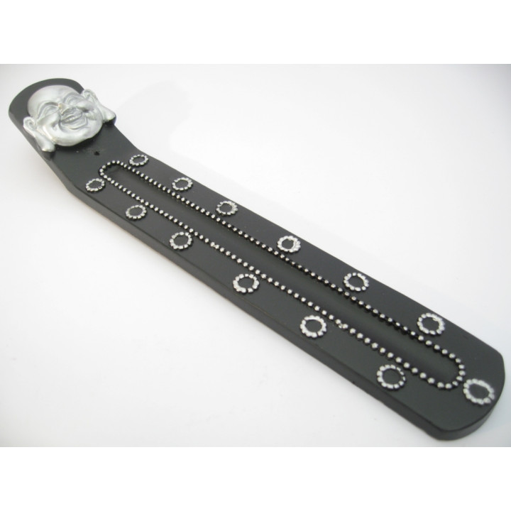 Laughing Buddha Plank Incense Stick Holder