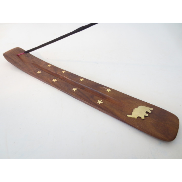 Wooden Elephant Incense Stick Plank Holder (10 pieces)