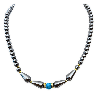neckalce with one blue bead
