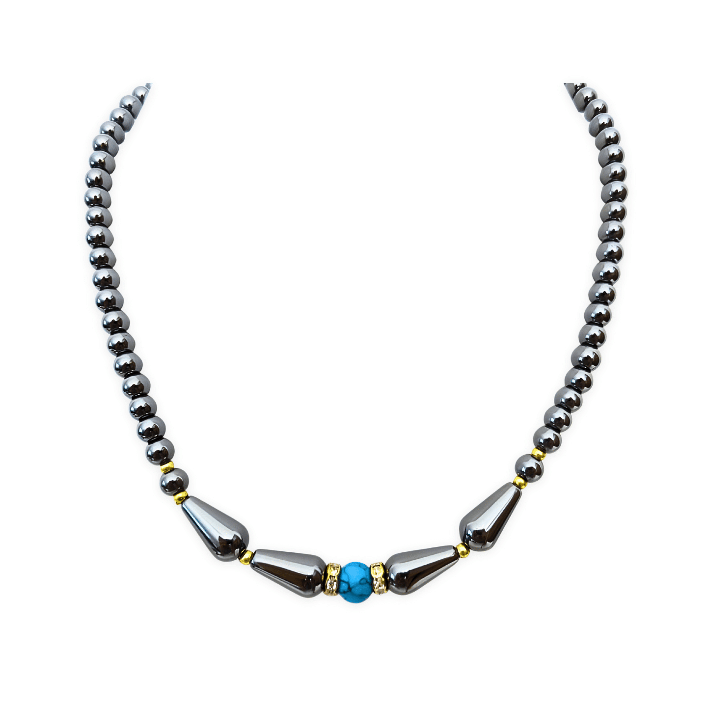 neckalce with one blue bead