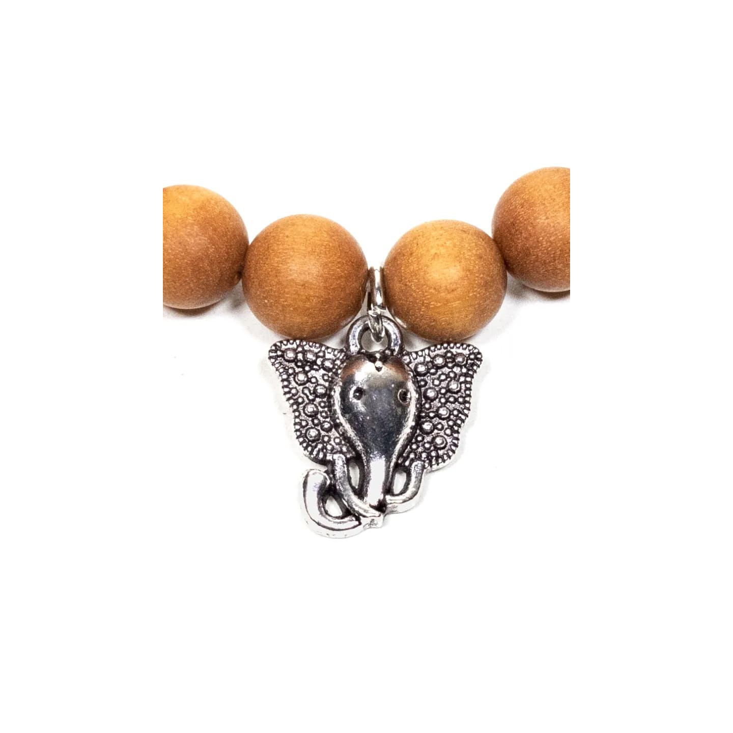 Mala / bracelet élastique Sandelwood avec Ganesh | Pieralune