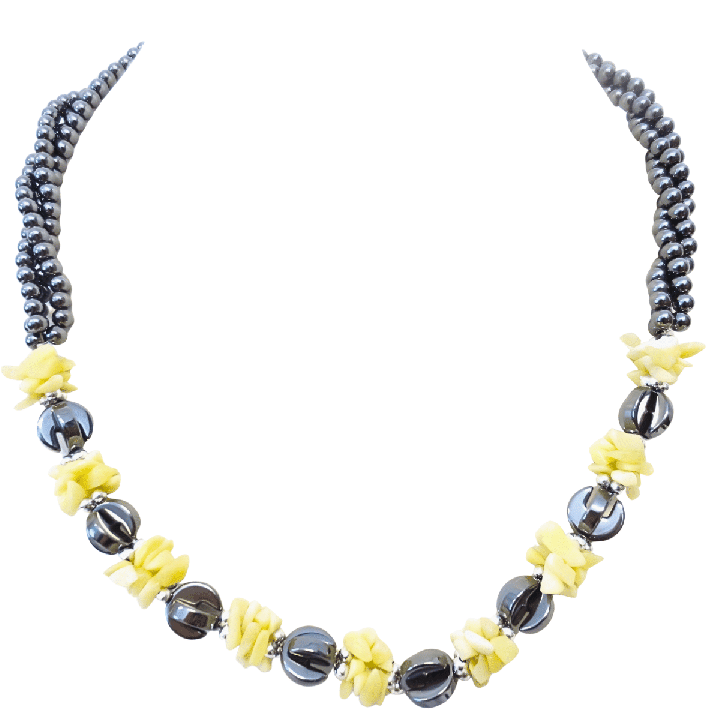 Lemongreen,flower necklace