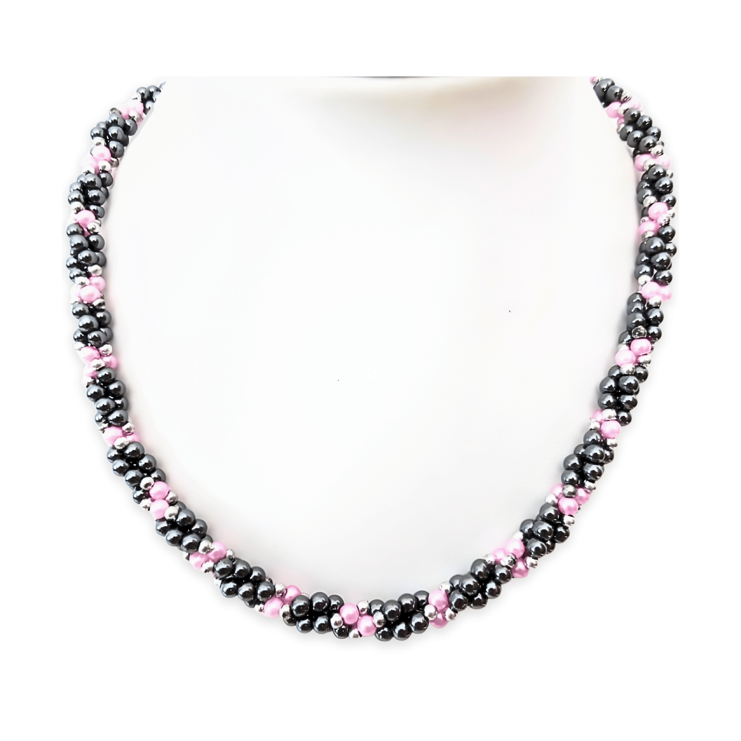 beads neckalce pink