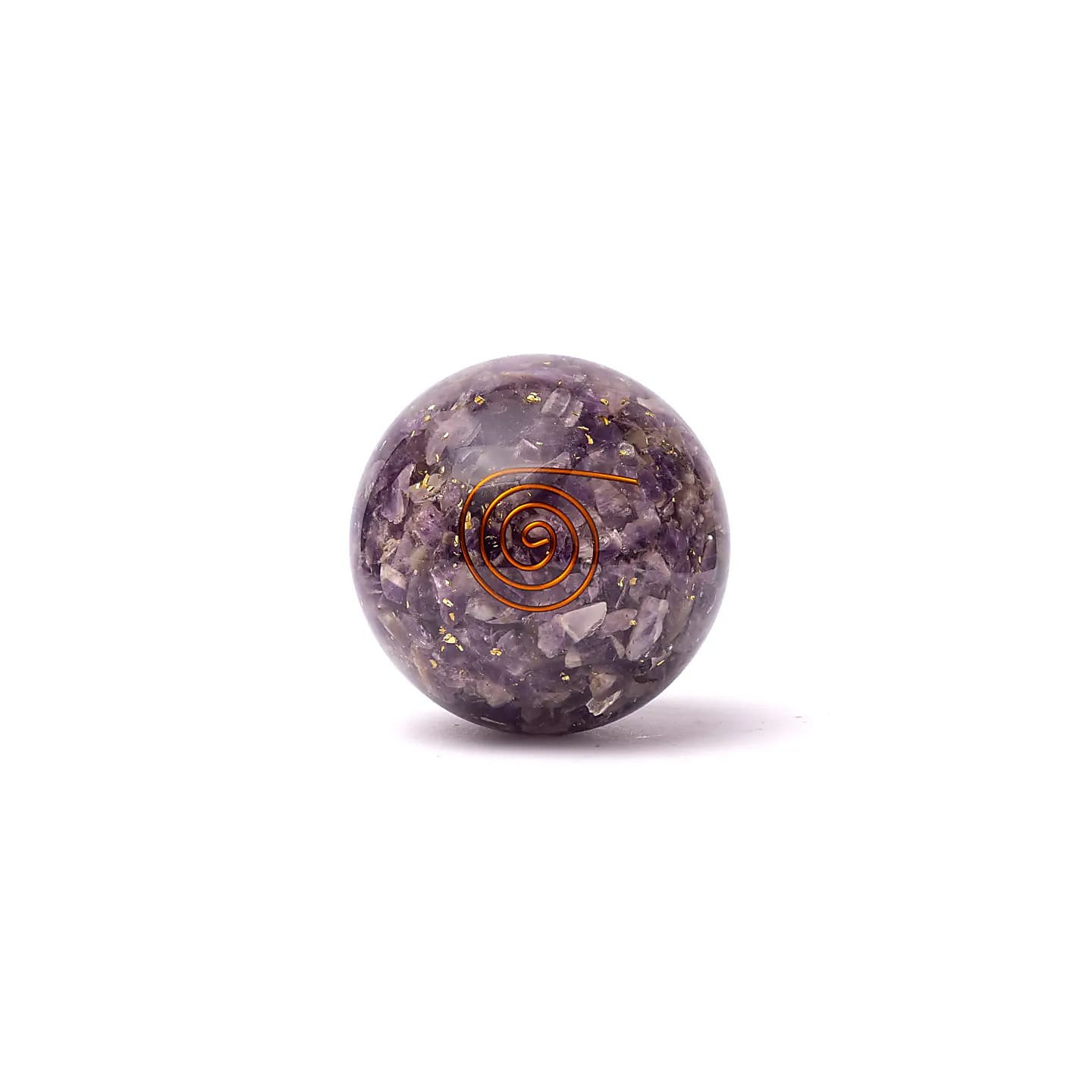 Orgonite sphère améthyste avec Fleur de Vie | Pieralune