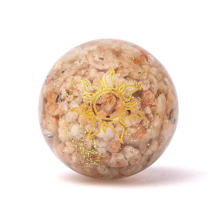 Orgonite sphère pierre de soleil avec soleil | Pieralune