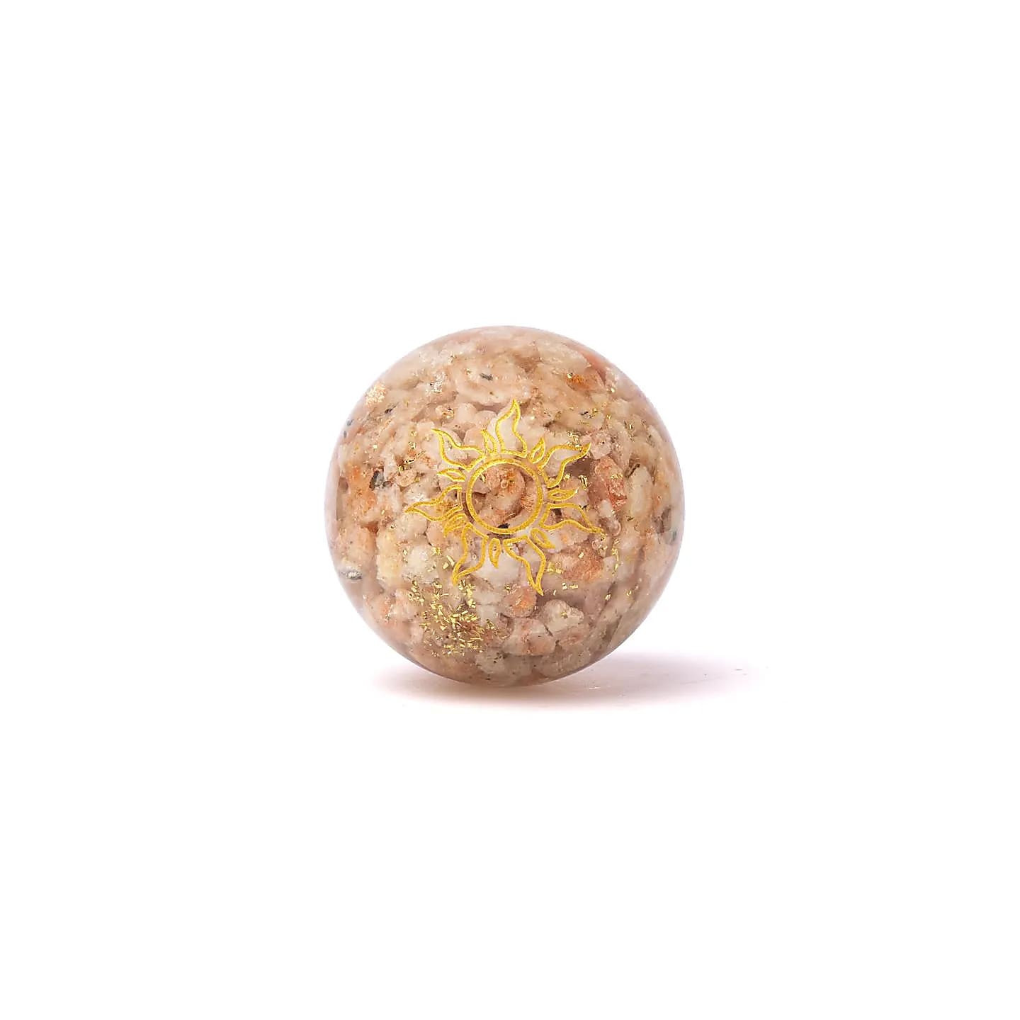 Orgonite sphère pierre de soleil avec soleil | Pieralune
