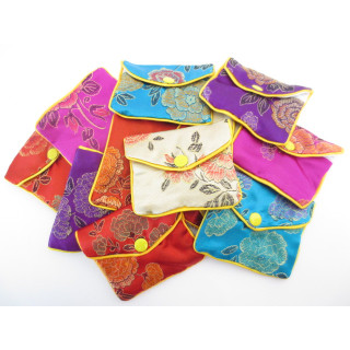 Mixed Traditional Chinese Brocade Pouch Set (12 pieces)