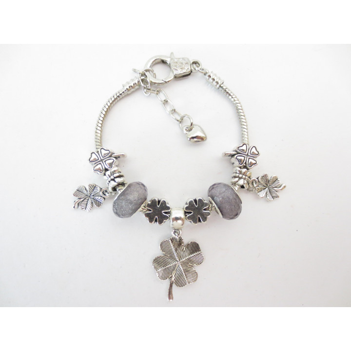 Pandora bracelet clover silver