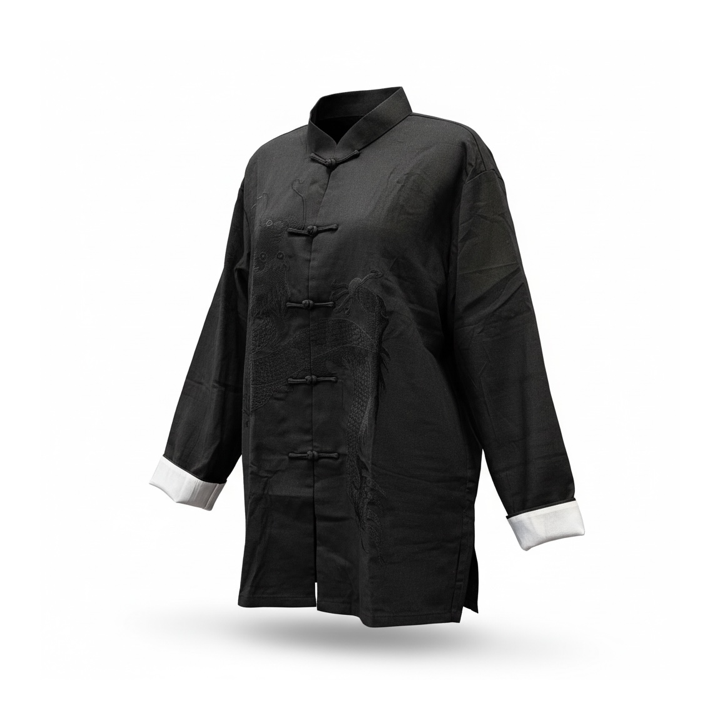 Kung Fu Shirt Dragon - Black