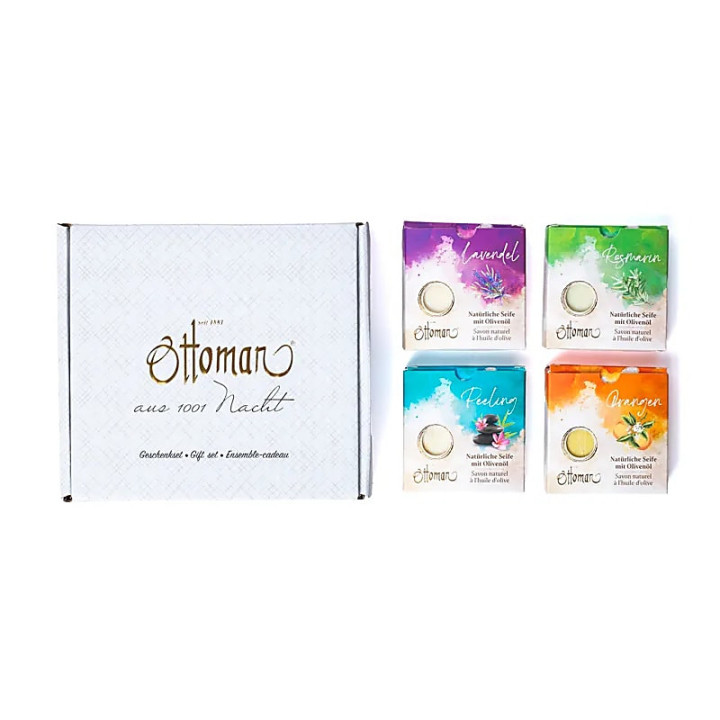 Ottoman coffret cadeau de 4 savons à l'huile d'olive na... | Pieralune