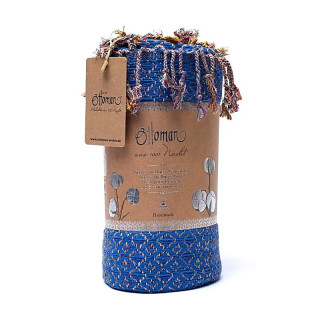 Ottoman Serviette de hammam Bleu foncé | Pieralune