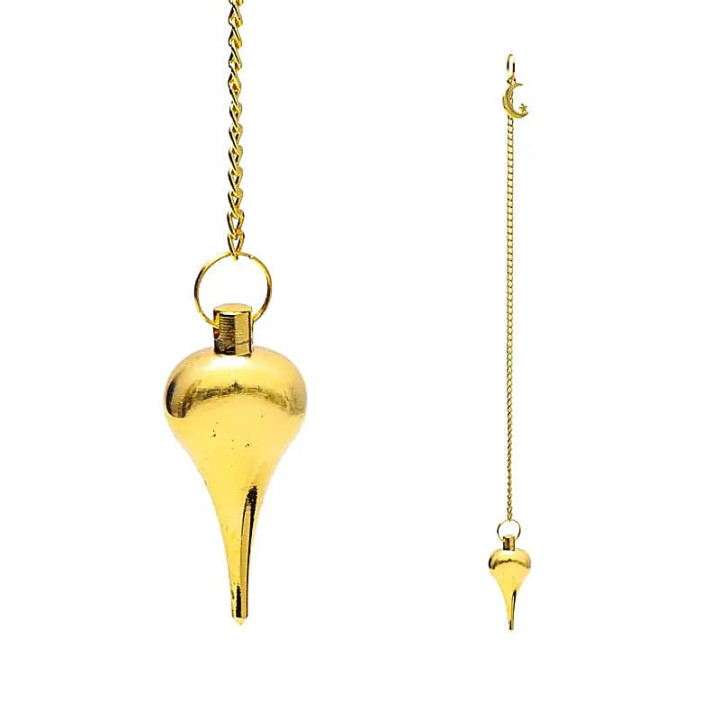 Pendule lune couleur or dans sachet en velours | Pieralune