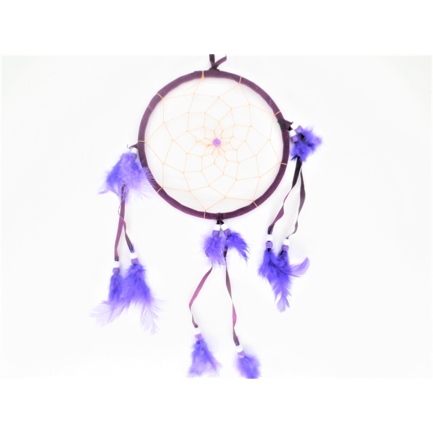 16cm Round Dreamcatcher Purple (5 pieces)
